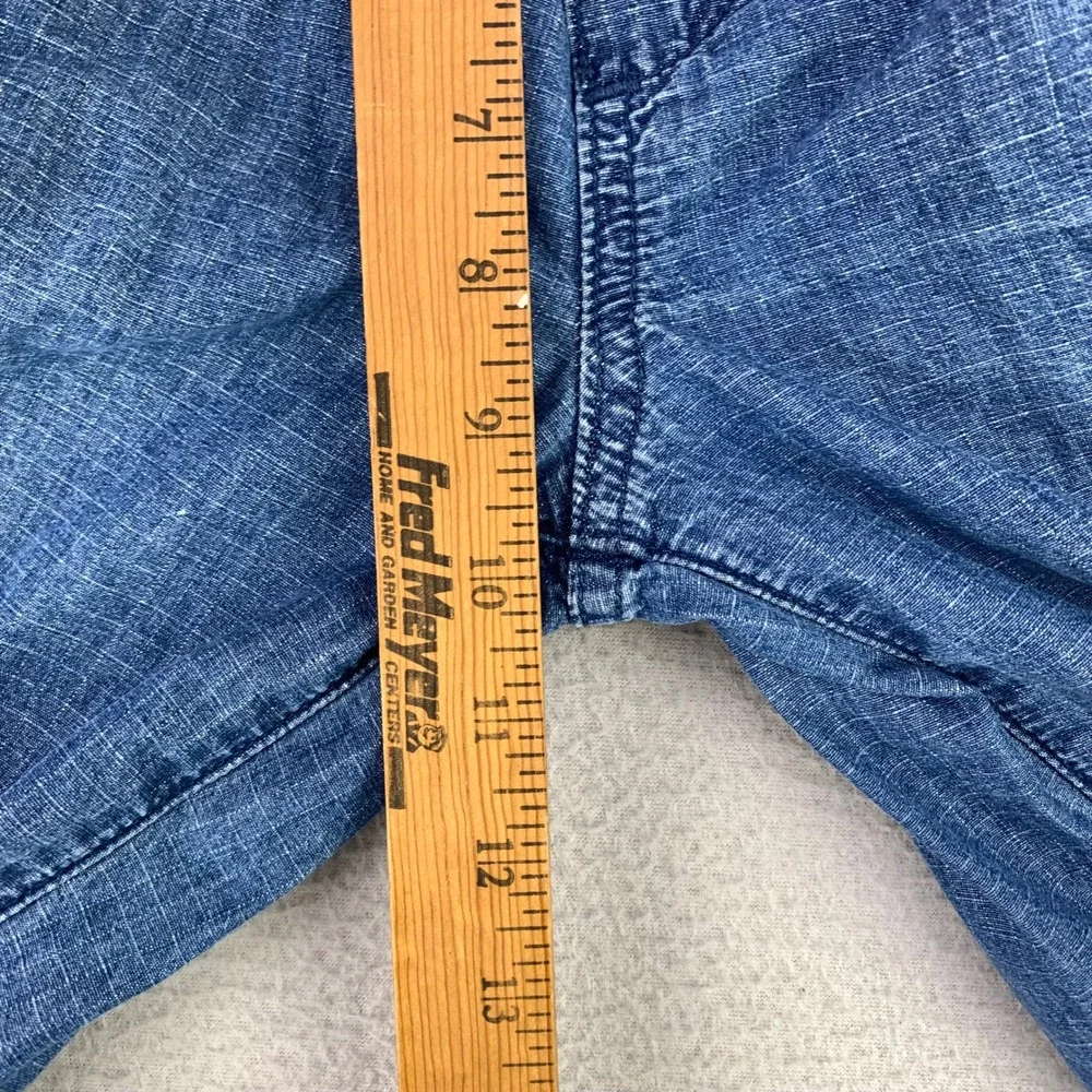 GAP Parachute Pant Cargo Pants Kids L Blue Denim Elastic Waist Snap Hem Utility